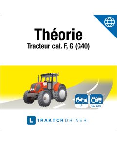 Online | TRAKTORDRIVER - Théorie cat. F, G, G40 (dfi) + Livre de théorie (f)
